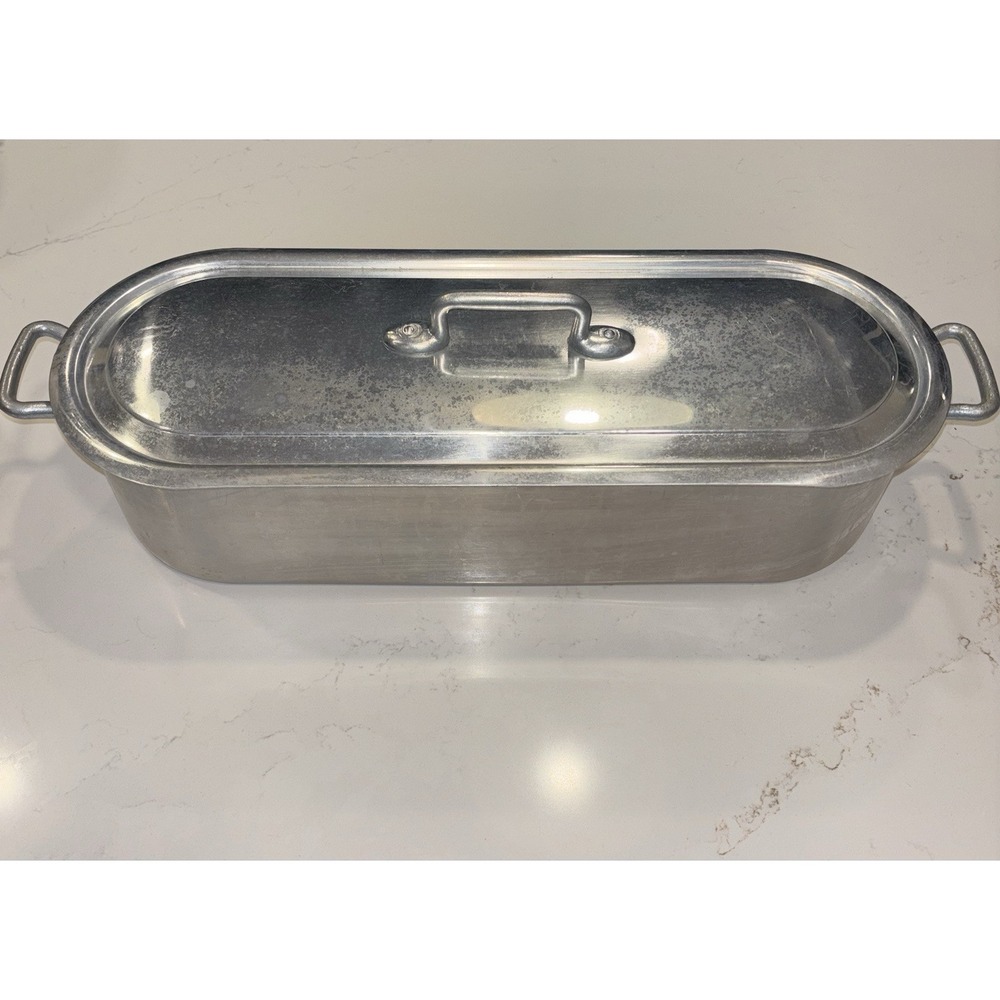 French Classic Bourgeat 19.75 Oblong Fish Poacher Lid Insert Aluminum 50 cm